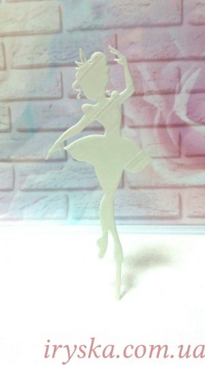 Топер балерина (білий пластик)