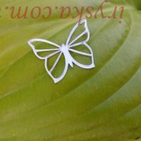 Топер метелик срібло 1 шт