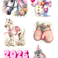 Вафельний декор рік коня 2