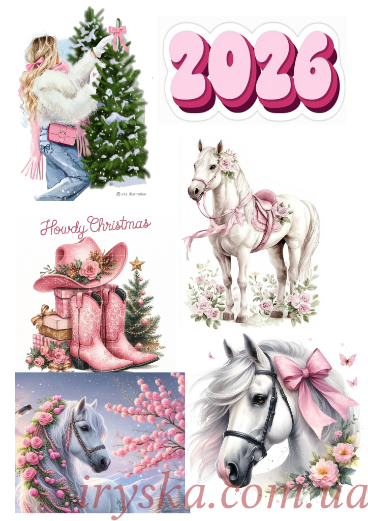 Вафельний декор рік коня 3