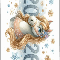 Вафельний декор кінь 2026 А4