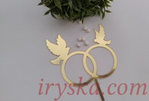 Топер Голубки на кільцях