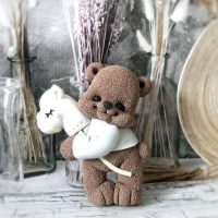 Молд ведмедик з коником 2D