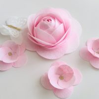 Набір Квіти рожевий+метелик