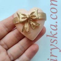 Молд Серце з бантом