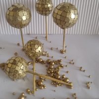Диско кулі золото 5шт