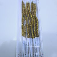 Свічки Глітер золото 12 шт h-15см